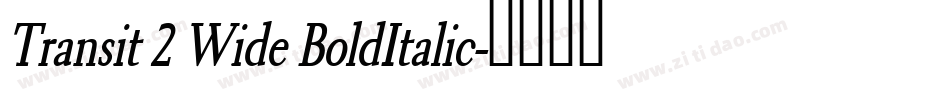 Transit 2 Wide BoldItalic字体转换